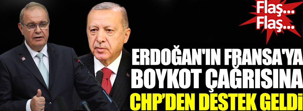 CHP'den AKP Genel Başkanı ve Cumhurbaşkanı Erdoğan'ın Fransa Boykota tam destek