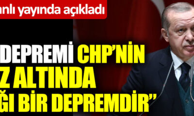 Cumhurbaşkanı Erdoğan: İzmir depremi CHP’nin enkaz altında kaldığı bir depremdir