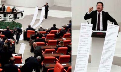 CHP’li Ahmet Kaya Ak partinin Sattıklarını listesini Meclise serdi 13 Metre!