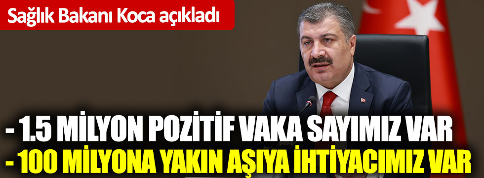 Fahrettin Koca, pozitif vaka sayısının 1,5 milyonu aştı dedi ortalık karıştı