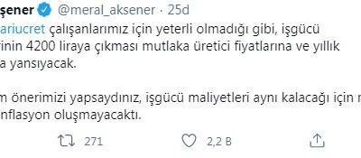 Meral Akşener, yeni asgari ücreti masaya yatırdı Bizim önerimizle hem işçi hem işveren kazanacaktı!