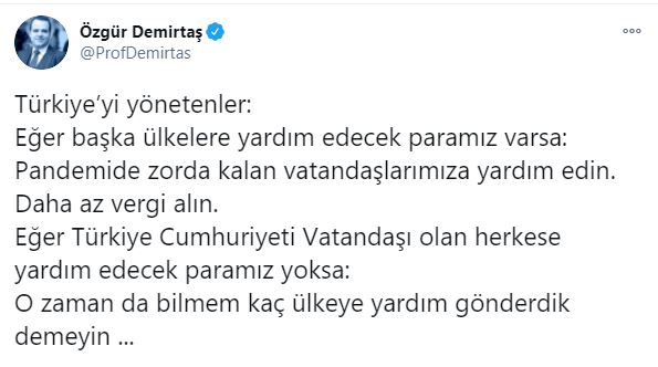 Özgür Demirtaş isyan etti, İktidarı çok kızdıracak önerisini paylaştı! Ak parti ve küçük ortağı MHP'yi hedef aldı