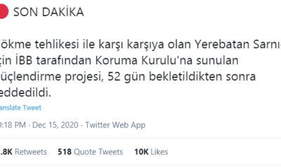 Yerebatan Sarnıcı çökme tehlikesi var denildi Ak Parti ret etti!