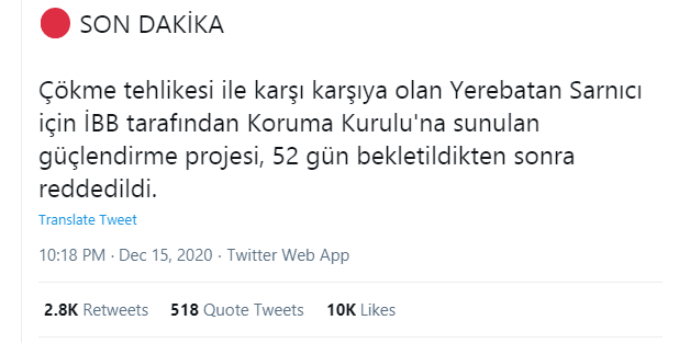 Yerebatan Sarnıcı çökme tehlikesi var denildi Ak Parti ret etti!