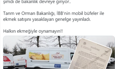 Tarım ve Orman Bakanlığı’ndan İBB'nin mobil ekmek büfelerine yasak! Bakanlık Halkın Ekmeği ile Oynadı!