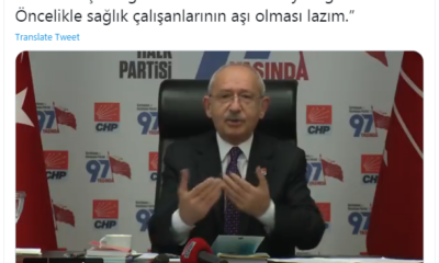 Kılıçdaroğlu: Öncelikle sağlık çalışanlarının aşı olması lazım