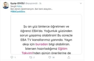 EBA TV’de sıkıntı büyük aileler endişeli