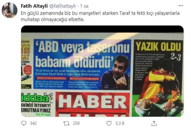 Fatih Altaylıdan Hilal Kaplan'a Taraf ’ta FETÖ kıçı yalayanlarla muhatap olmayacağız