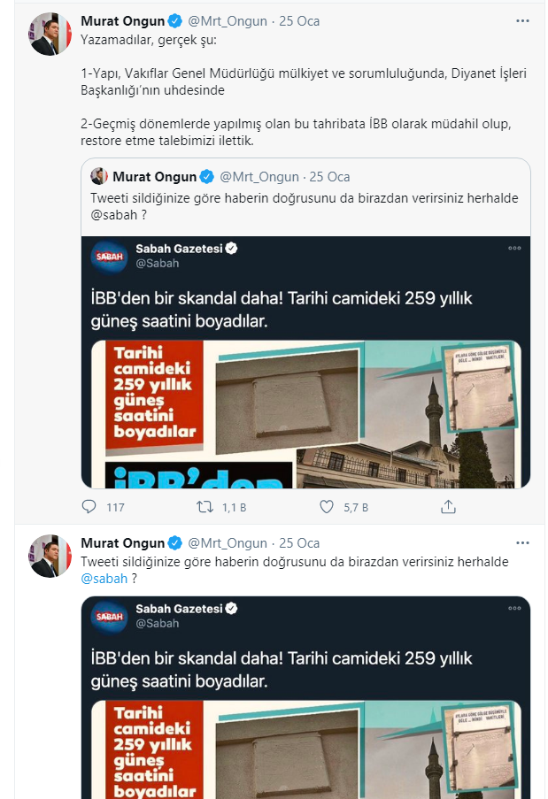 Sabah Gazetesi'nde skandal! Ak Partili gazetenin Cami haberi Yalan çıktı!