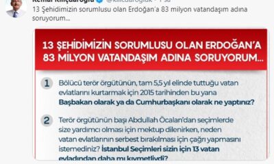 Kemal Kılıçdaroğlu: Gara'da 13 şehidin sorumlusu Recep Tayyip Erdoğan!