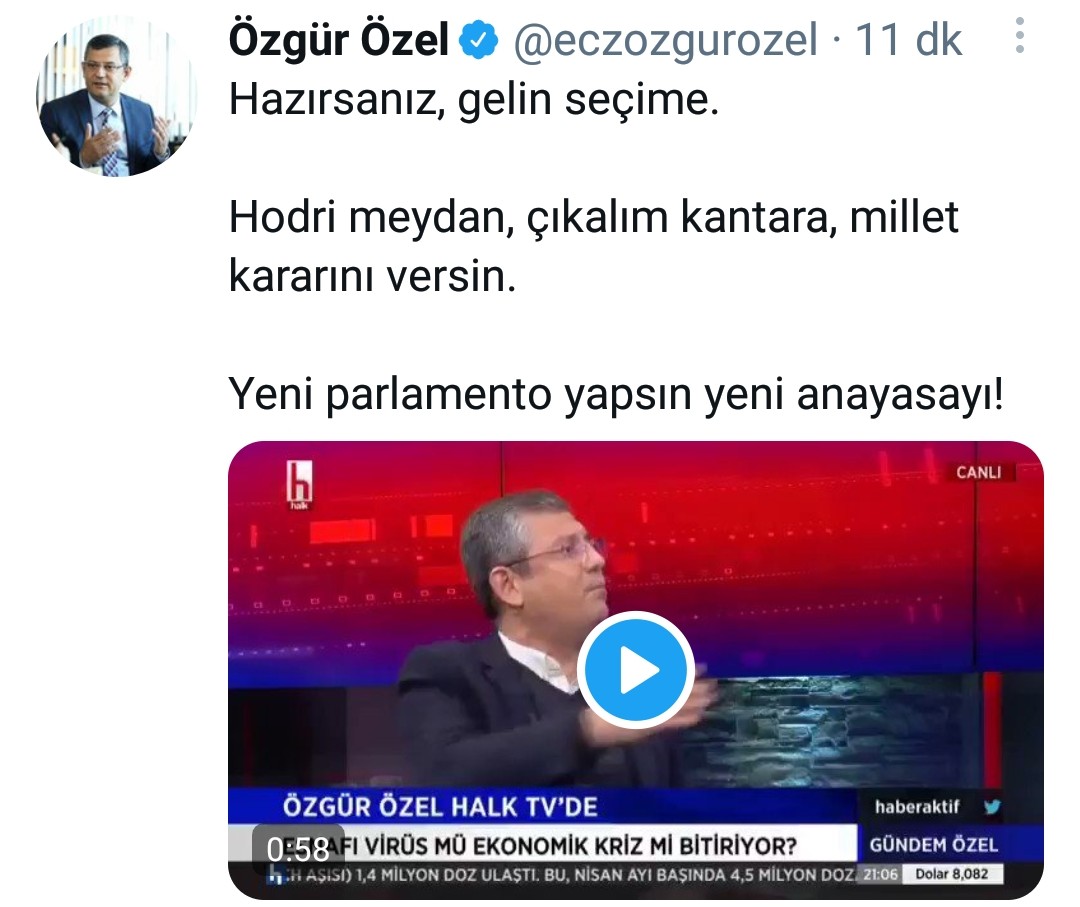 CHP'den erken seçim çağrısı: Hodri meydan, Erken seçim şart!