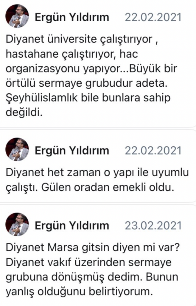 Ergün Yıldırım fetö mesajları