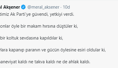 Meral Akşener: Ak Partinin ne maneviyatı kaldı nede takvası!