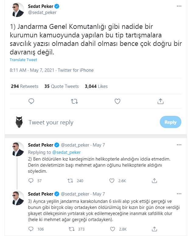 sedat peker jandarma