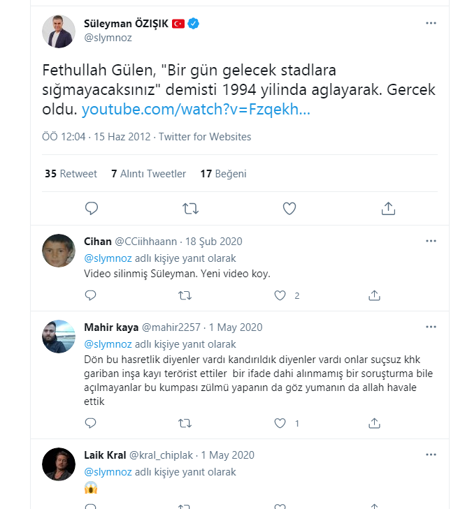 Süleyman Özışık Terörist başı Fethullah Gülen