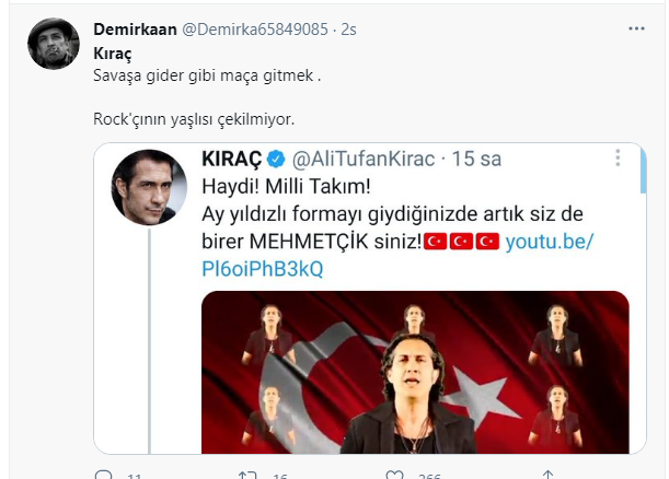 Rock sanatçısı Kıraç'ın milli takım için yaptığı şarkıya tepki yağdı! Milli takımı Metlikle kıyasladı!