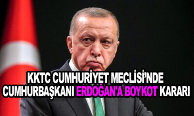 KKTC Cumhuriyet Meclisi’nde Cumhurbaşkanı Erdoğan'a boykot kararı