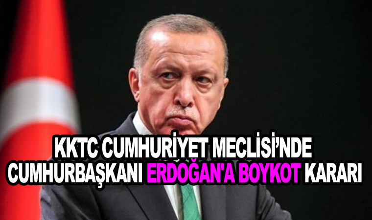 KKTC Cumhuriyet Meclisi’nde Cumhurbaşkanı Erdoğan'a boykot kararı