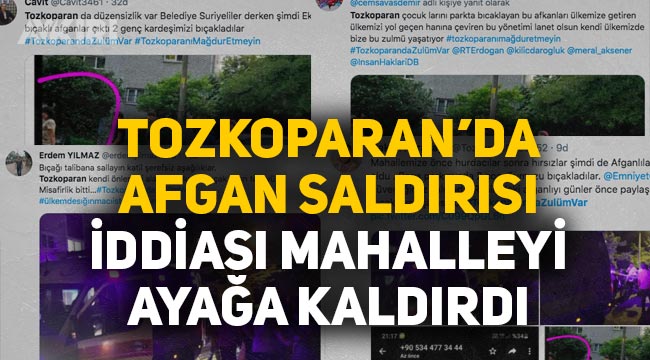 Ak partinin Kalesi İstanbul Güngören Tozkoparan'da Afganlar 2 genci bıçakladı iddiası! Ak partinin son seçimler 'de %50.34 oy aldığı bölgede Afganların bulunduğu yerler arasında olduğu bildirildi, Sosyal medyada yayınlana görüntü 'de iki kişiyi bıçaklayan Afgan kaçaklar iki genci bıçakladıktan sonra kaçtı. 