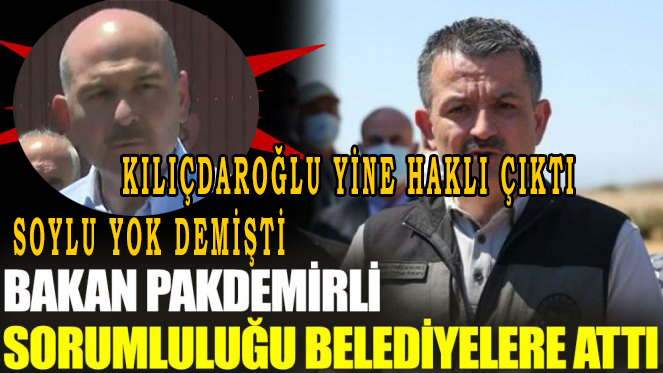 Süleyman Soyluyu Bekir Pakdemirli, Yalanladı! Bekir Pakdemirli: orman yerlerindeki sorumluluk belediyelerdedir