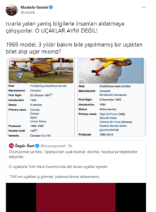 mustafa varank yangın söndürme uaçkları