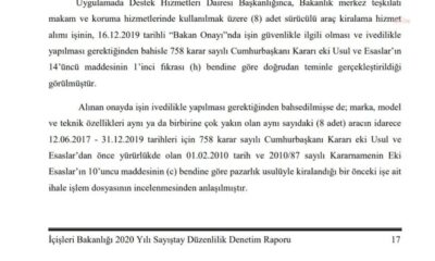 Sayıştay raporu, İçişleri Bakanlığı'ndaki usulsüzlüğü ortaya çıkardı