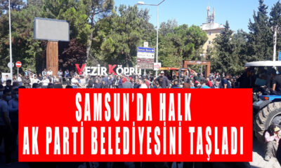 Samsun Vezirköprü'de Halk Ak parti belediyesini taşladı!