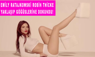 Emily Ratajkowski Robin Thicke yaklaşıp göğüslerine dokundu!