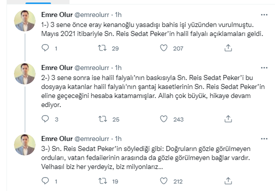  Halil Falyalı'nın şantaj kasetlerinin Peker’in eline geçeceğini hesaba katamamışlar