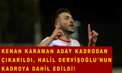 Kenan Karaman aday kadrodan çıkarıldı, Halil Dervişoğlu'nun kadroya dahil edildi!