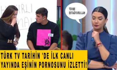 Türk TV tarihin 'de ilk Canlı yayında eşinin pornosunu izletti!