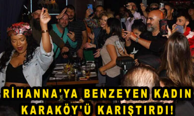 Rihanna'ya benzeyen kadın, Karaköy'ü karıştırdı!