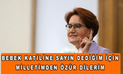 Meral Akşener Sayın Öcalan demesi üzerine özür diledi bebek katiline sayın dediğim için milletimden özür dilerim