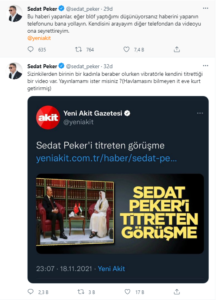 Sedat Peker'den Yeni Akit Gazetesine cevap sizden birinin vibratörle kendini titrettiği bir video var!