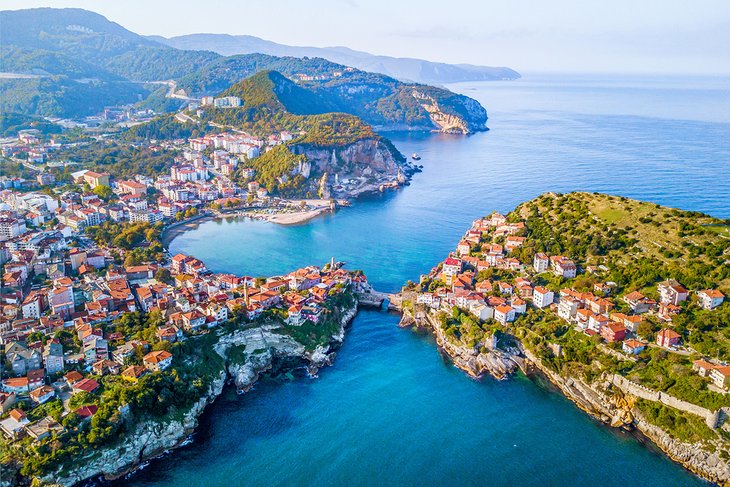 Amasra'nın havadan görünümü