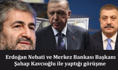 Erdoğan Nebati ve Merkez Bankası Başkanı Şahap Kavcıoğlu ile yaptığı görüşme