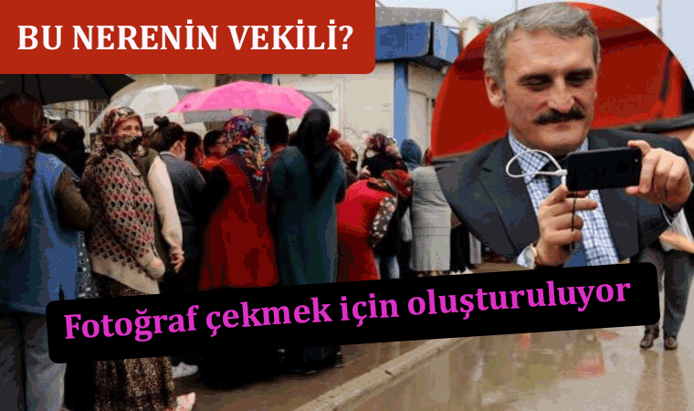 AKP Ahmet Hamdi Çamlı Fotoğraf çekmek için oluşturuluyor