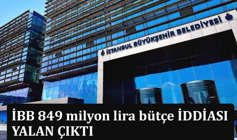 İBB 849 milyon lira bütçe