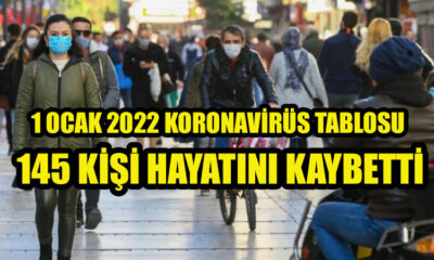 Sağlık Bakanlığı 1 Ocak 2022 güncel koronavirüs tablosunu açıkladı: 145 kişi hayatını kaybetti