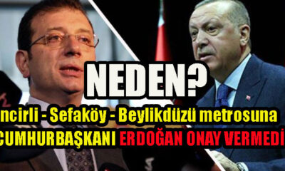 Yeni yapılacak metroyu Cumhurbaşkanı Erdoğan onaylamadı, İmamoğlu büyük harflerle isyan etti! İBB başkanı Ekrem İmamoğlu isyan etti, yeni yapılacak metro için her şeyin hazır olduğunu fakat Ak parti genel başkanı ve Cumhurbaşkanı Erdoğan'ın onay vermediğini açıkladı ve neden diye sordu.