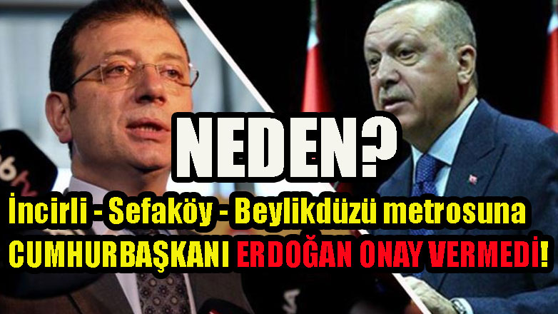 Yeni yapılacak metroyu Cumhurbaşkanı Erdoğan onaylamadı, İmamoğlu büyük harflerle isyan etti! İBB başkanı Ekrem İmamoğlu isyan etti, yeni yapılacak metro için her şeyin hazır olduğunu fakat Ak parti genel başkanı ve Cumhurbaşkanı Erdoğan'ın onay vermediğini açıkladı ve neden diye sordu.