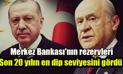 Cumhur İttifakı Dönemin 'de Merkez Bankası'nın rezervleri son 20 yılın en dip seviyesini gördü! Ak parti ev MHP'nin liderliğini sürdüğü hükumet sisteminde ekonomide sıcak gelişmeler yaşanmaya devam ediyor.