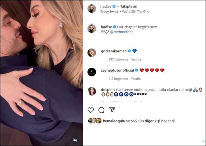 Hadise Mehmet Dinçerler ile evleniyor