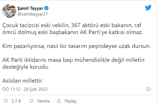 Çocuk tacizcisi eski vekilin AK Parti'ye katkısı olmaz