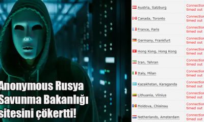 Anonymous Rusya Savunma Bakanlığı sitesini çökertti!