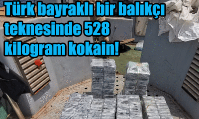 Türk bayraklı bir balıkçı teknesinde 528 kilogram kokain!