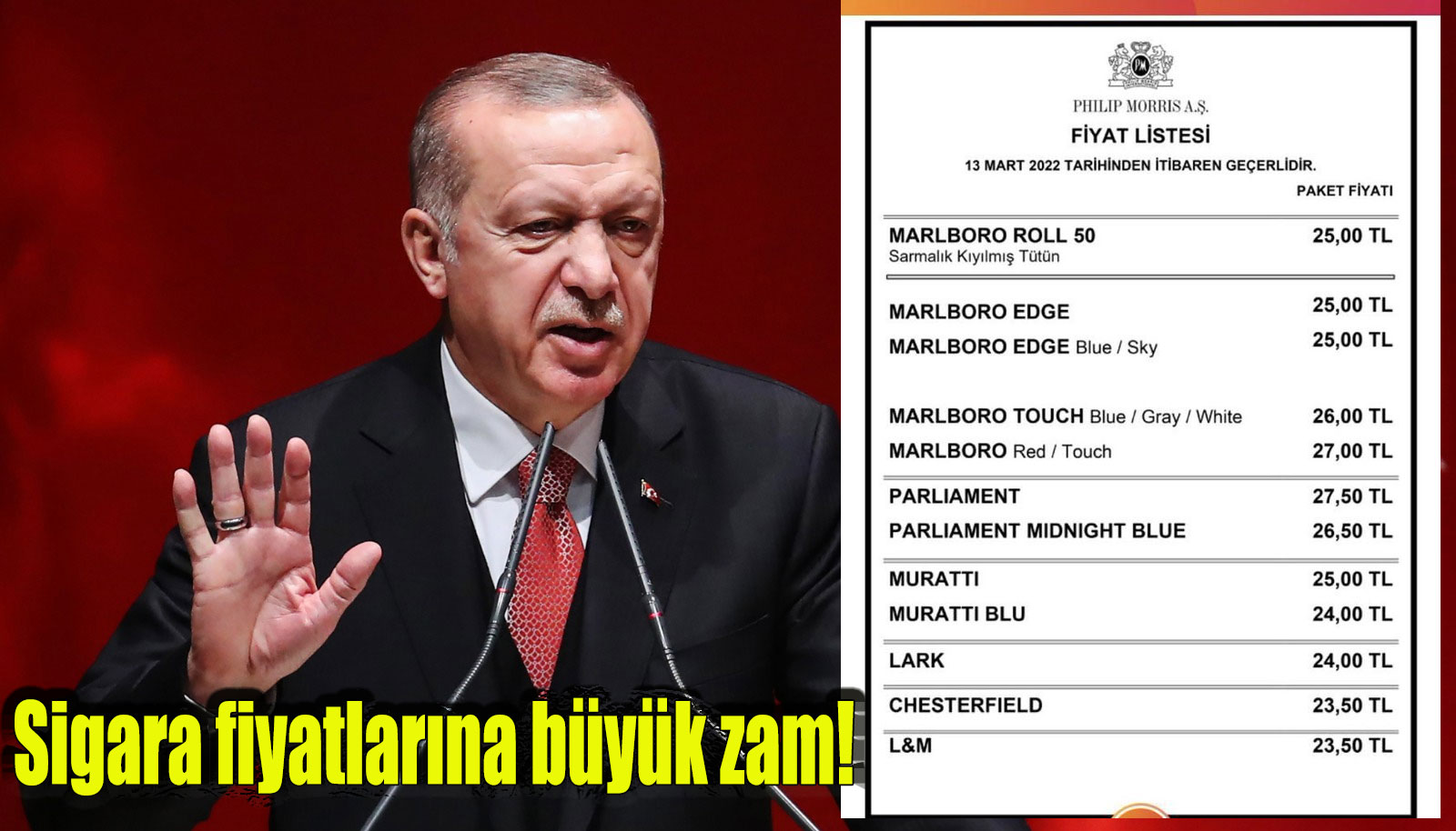 Sigara fiyatlarına büyük zam! İşte zamlı sigara fiyatları! Ak Parti ve MHP zam fırtınası!