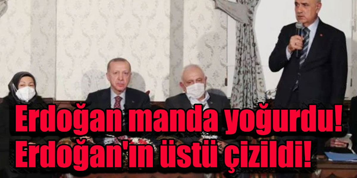 Erdoğan manda yoğurdu! Erdoğan'ın üstü çizildi!