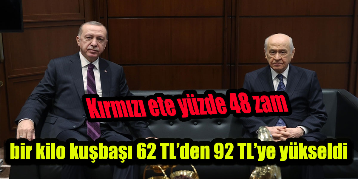 Et ve Süt Kurumu, kırmızı ete yüzde 48 zam yaptı! 56 TL’den 83 TL’ye, bir kilo kuşbaşı 62 TL’den 92 TL’ye yükseldi