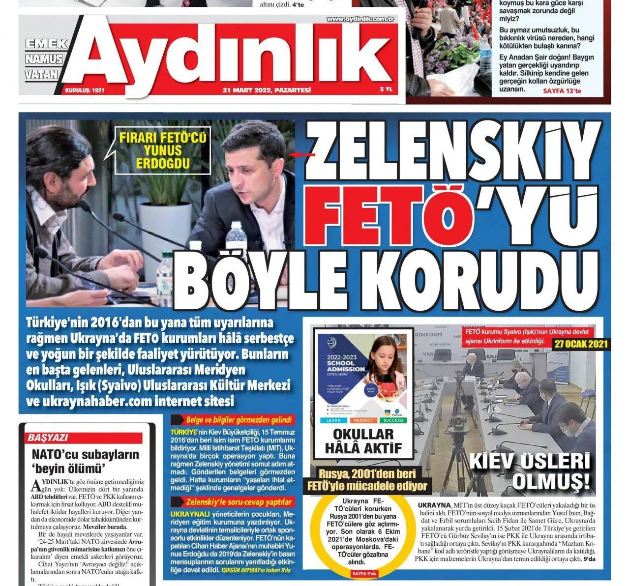 Aydınlık gazetesi fetöcü